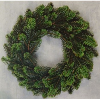 Вінок литий зелений з салатовими кінчиками d-40 см